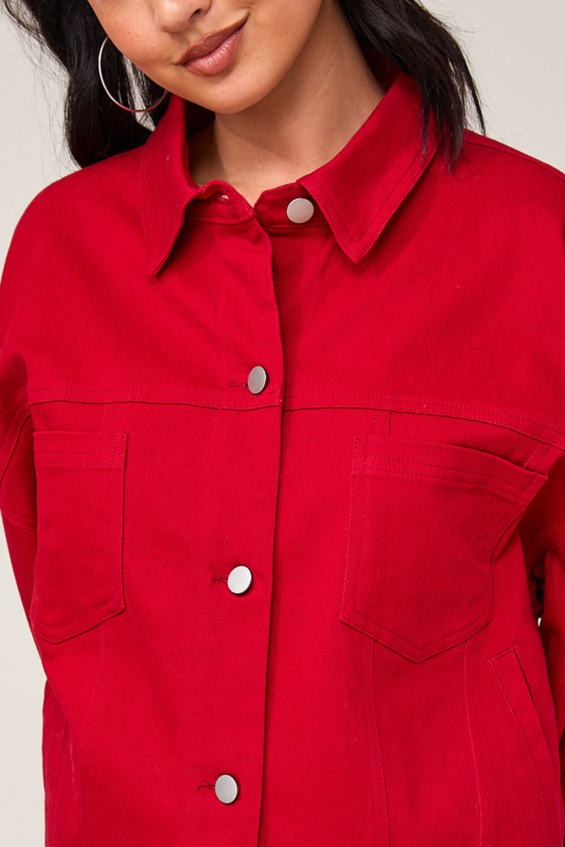 Red Boxy Jacket