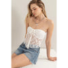 White Floral Lace Tube Top