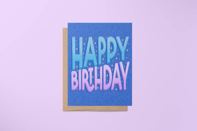 Happy Birthday card - Sparkles