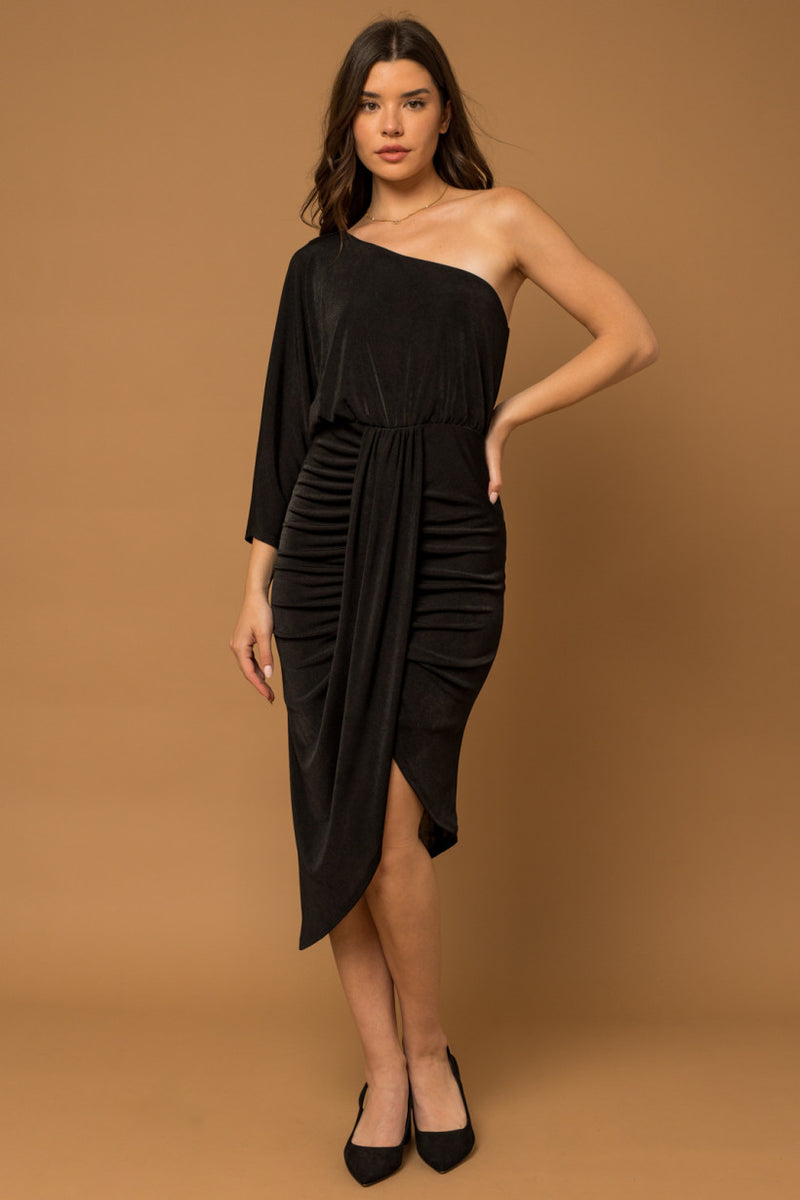 Reputation One Shoulder Wrap Dress