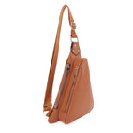 Nancy Triangle Double Zipper Sling Bag | 3 Colors