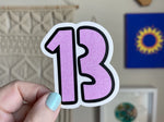 Swiftie Number Thirteen Sticker