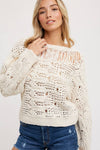 Chelsea Open Knit Pullover Sweater