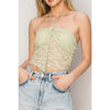 Sage Floral Lace Tube Top