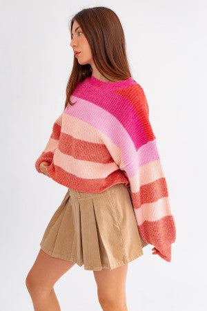 Hannah Stripe Knit Sweater