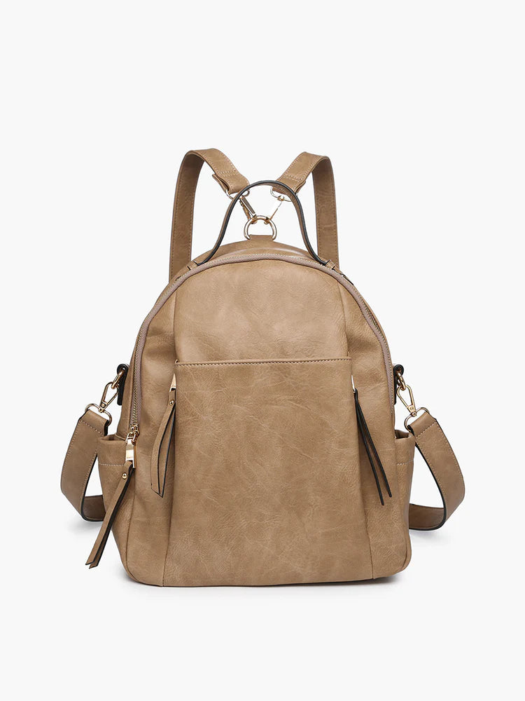 Taupe - Convertible Backpack