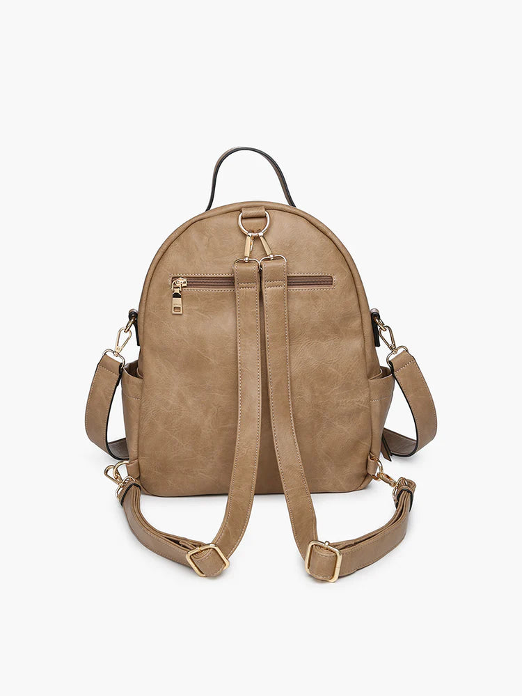 Taupe backpack clearance purse