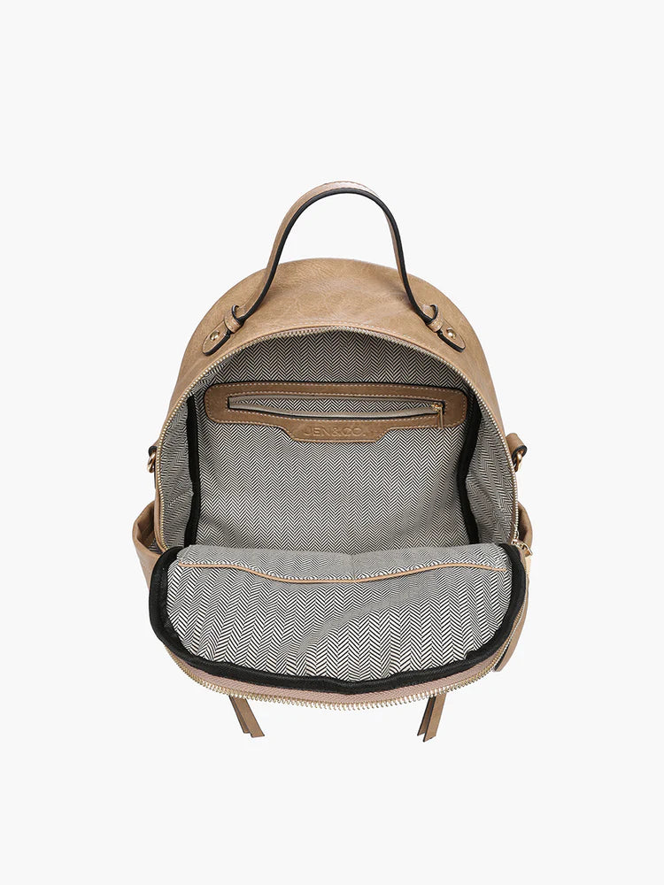 Diagonal Zip Convertible Backpack 