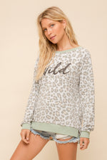 Animal Print Wild Pullover Sweatshirt