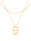Metal Soda Tab Chain Layered Necklace