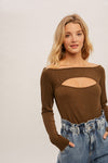 Chocolate Front Cut Out Cami