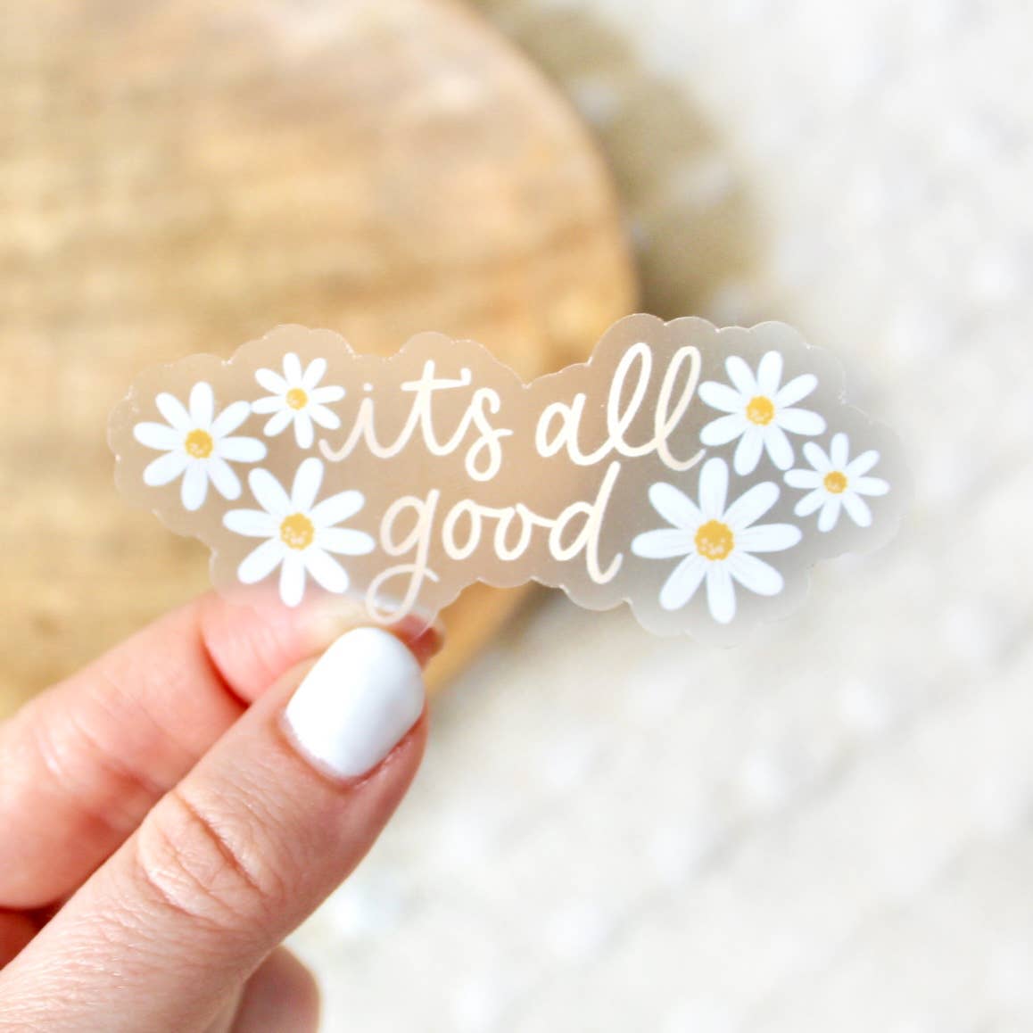 Clear It's All Good Daisy Sticker 3x1 in. – Rove Jewelry Accessories and  Gifts