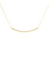 Gold Dipped CZ Pave Bending Bar Necklace