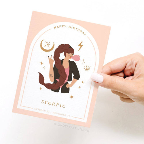 Happy Birthday Scorpio Zodiac Greeting Card