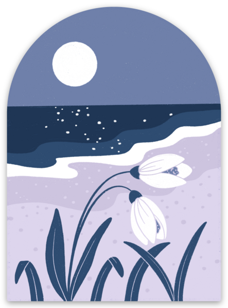 Taylor Swift Inspired Snowdrops on the Beach Sticker