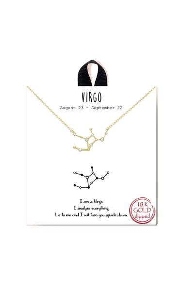 Gold Dipped Zodiac Constellation Necklace