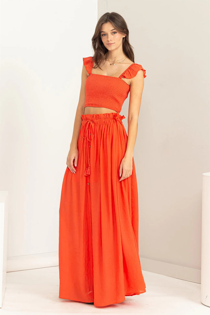 Karla Orange Skirt