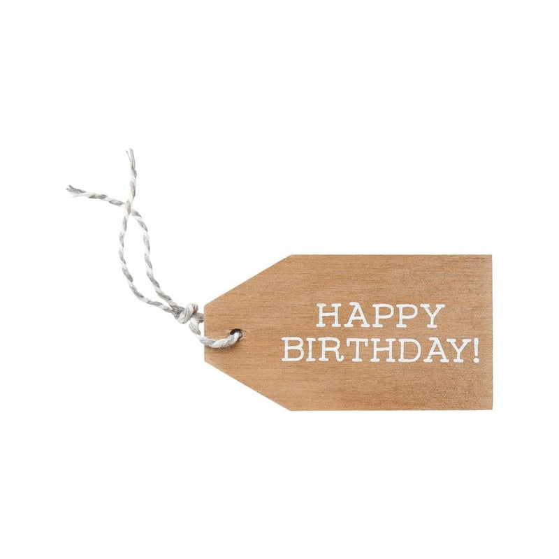 Happy Birthday Wooden Gift Tag