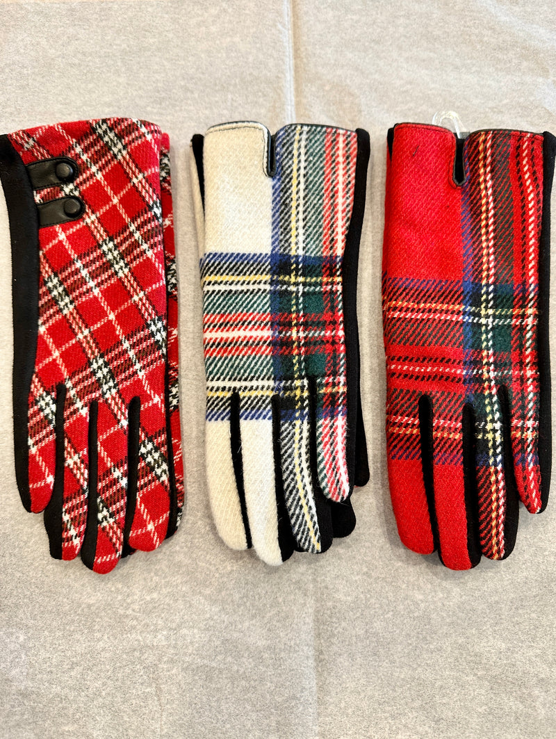 Plaid Patterned Gloves (3 colors)