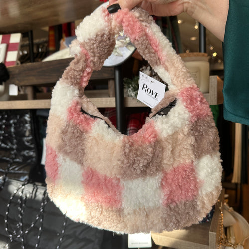 Teddy Bear Faux Fur Mini Tote Bag (5 colors)