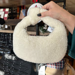 Teddy Bear Faux Fur Mini Tote Bag (5 colors)