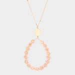 Light Pink Flower Cluster Faceted Bead Necklace