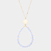 Light Blue Flower Cluster Faceted Bead Necklace