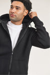Black Fleece Hoodie Jacket