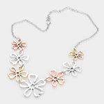 Flower Link Necklace Set