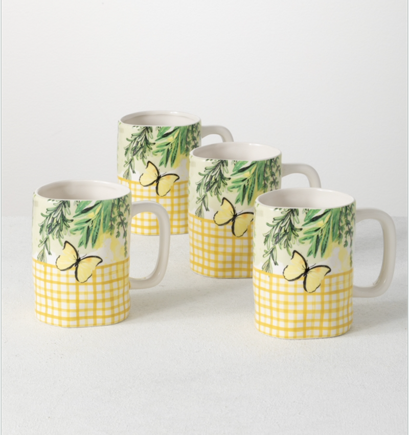 Yellow Butterfly Mug - Hill Country Collection
