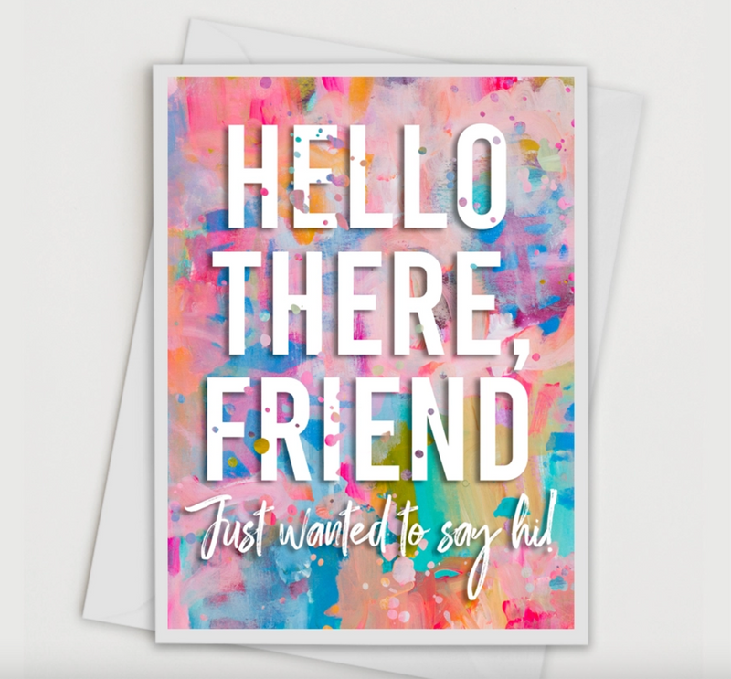 Hello There, Friend Confetti Greeting Card