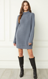 Slate Turtleneck Sweater Dress