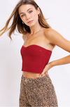 Sweet Heart Stretch Knitted Bandeau Top