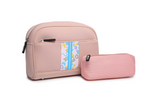 Neoprene Pastel Pink Cheetah Print Cosmetic Bag