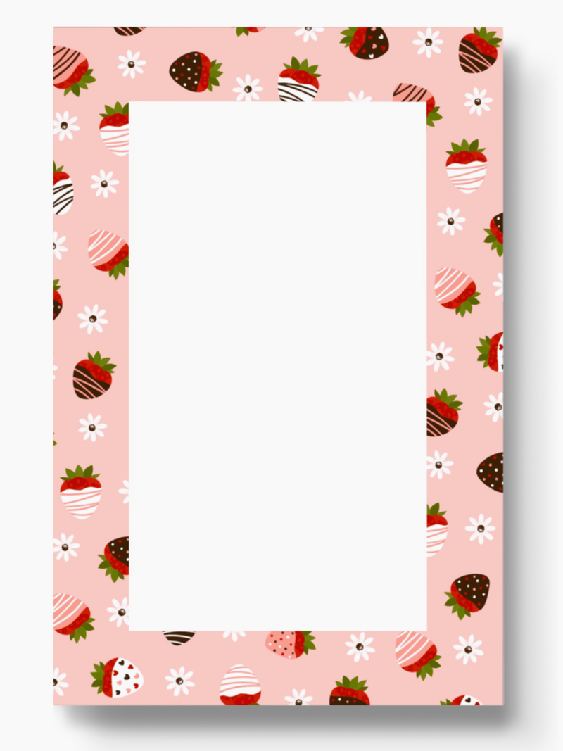 Chocolate Strawberries Notepad, 4x6 in.