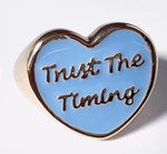 Blue "Trust The Timing" Intentions Ring
