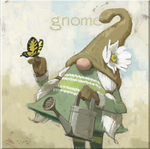 Garden Gnome Spring Canvas Wall Art