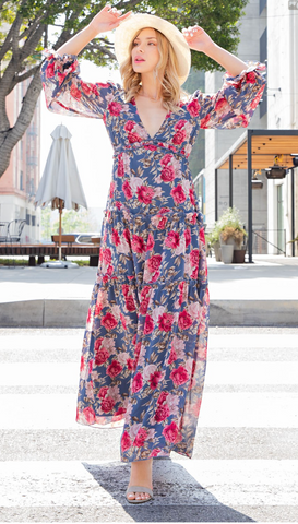 Midnight Floral Maxi Dress