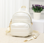 Ivory Puffer Mini Backpack Bag