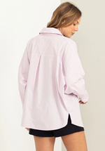Lavender Alison Oversized Button Up