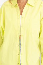 Neon Green Alison Oversized Button Up