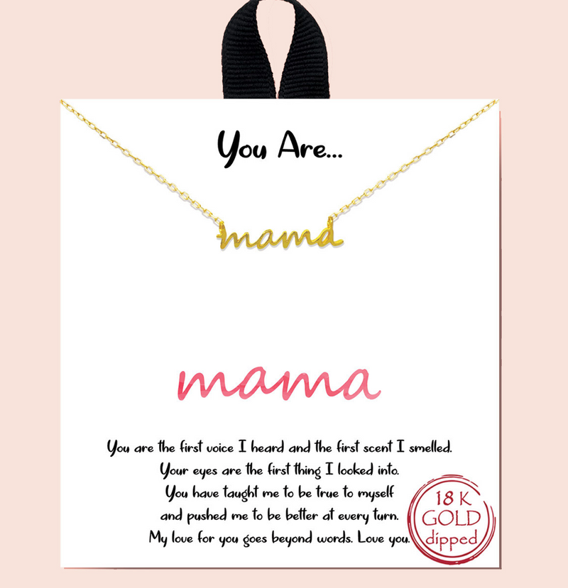 18k Gold Dipped Mother's Day Theme Necklaces
