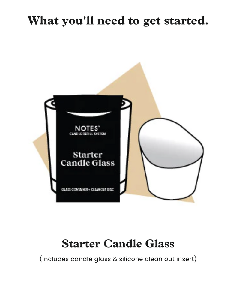 Notes Starter Candle Glass