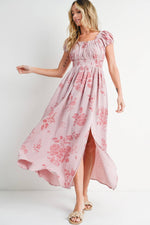 La Vie En Rose Smocked Babydoll Maxi Dress