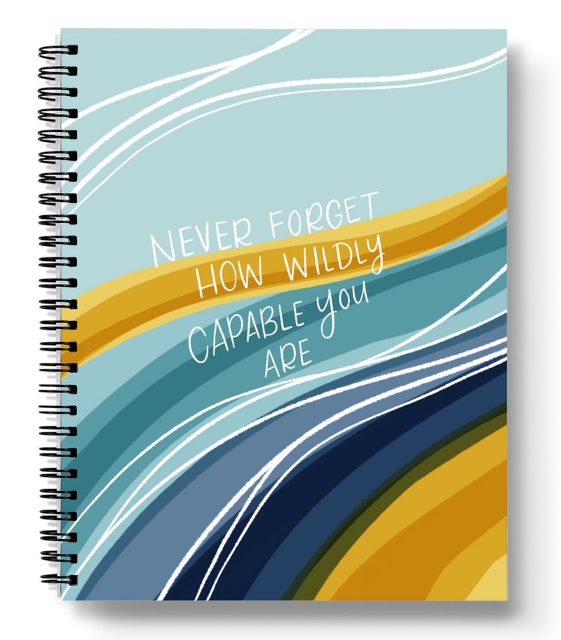 Wildly Capable Spiral Lined Notebook 8.5x11in.