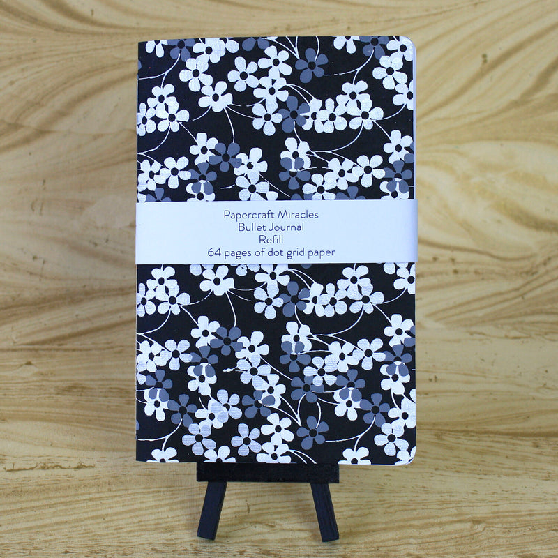 Black Floral Bullet Journal Notebook - Paper Craft Miracles