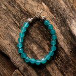 8mm Aqua Jade Natural Gemstone Bracelet (2 Styles)