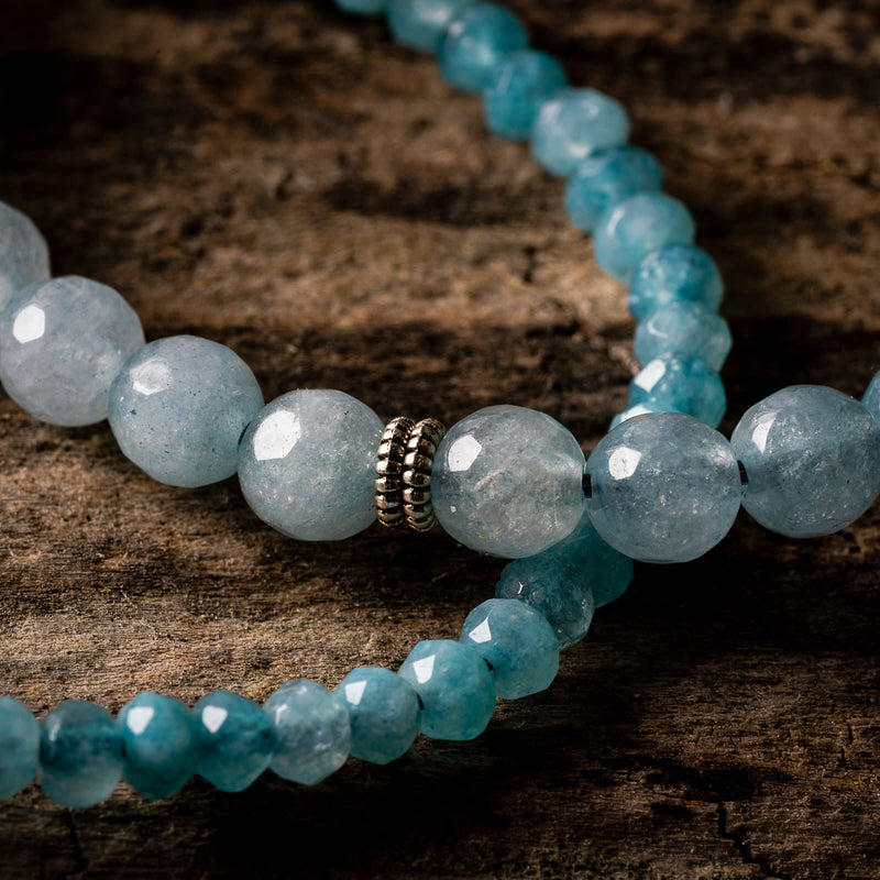 Aquamarine Jade Natural Gemstone Bracelet