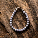 Grey Jade Natural Gemstone Bracelet (Clear or Solid)