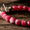 Raspberry Pink Energy Prism Natural Gemstone Bracelet